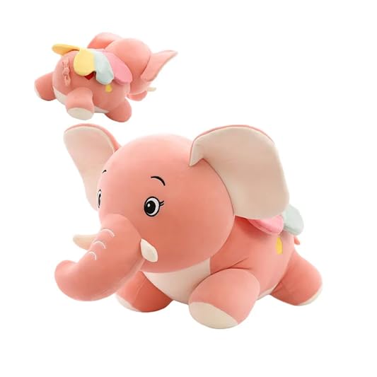 Pink Elephant Plush Toy – 35 cm