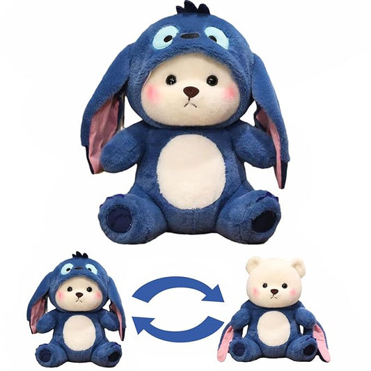 Reversible Blue Bunny Costume Bear Plush-30 cm